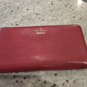 Kate Spade red leather wallet
